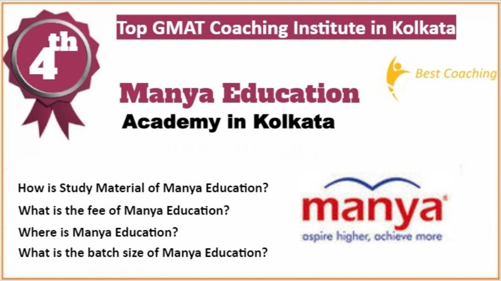Rank 4 Top GMAT Coaching in Kolkata
