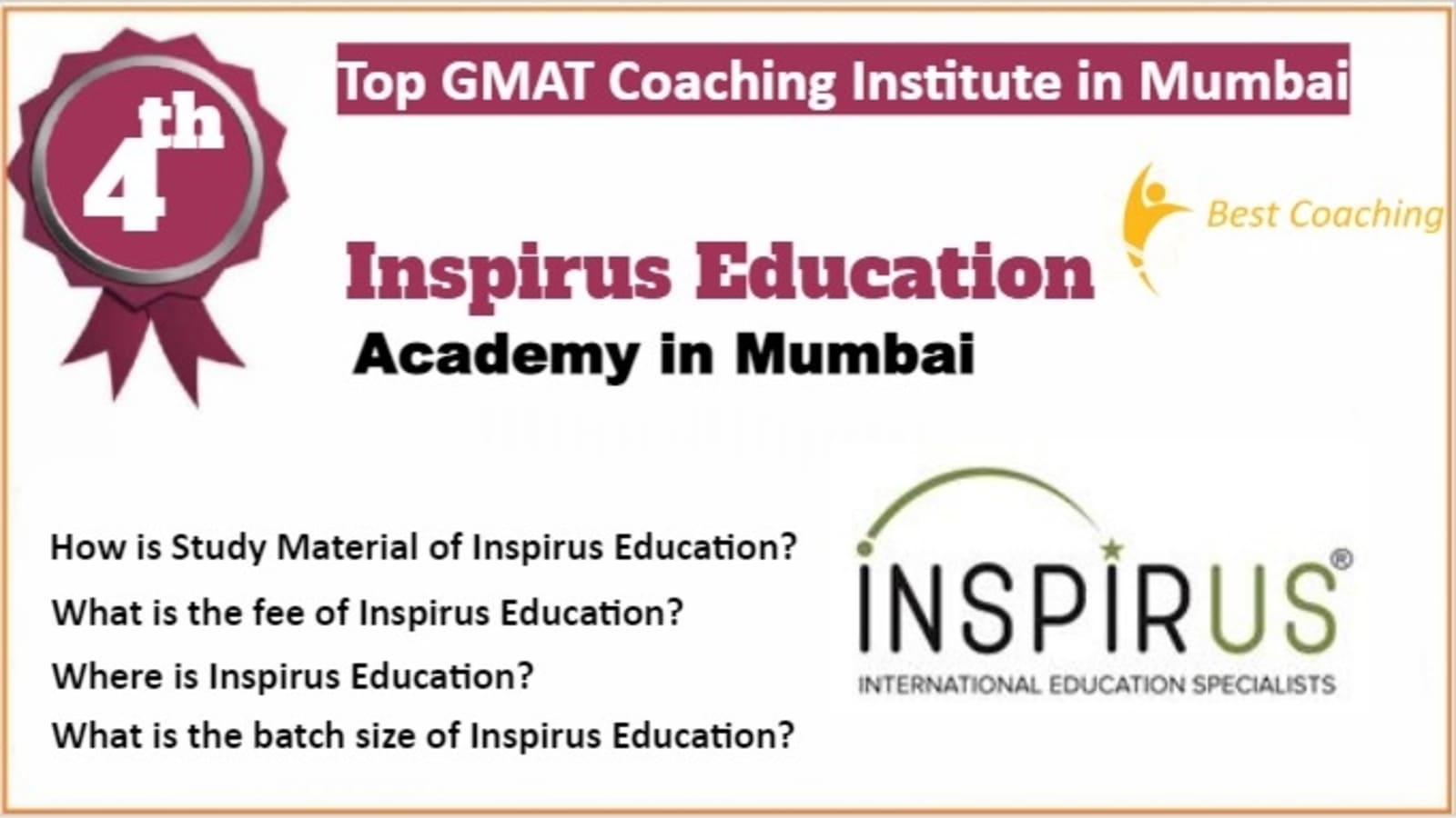 Rank 4 Top GMAT Coaching in Mumbai