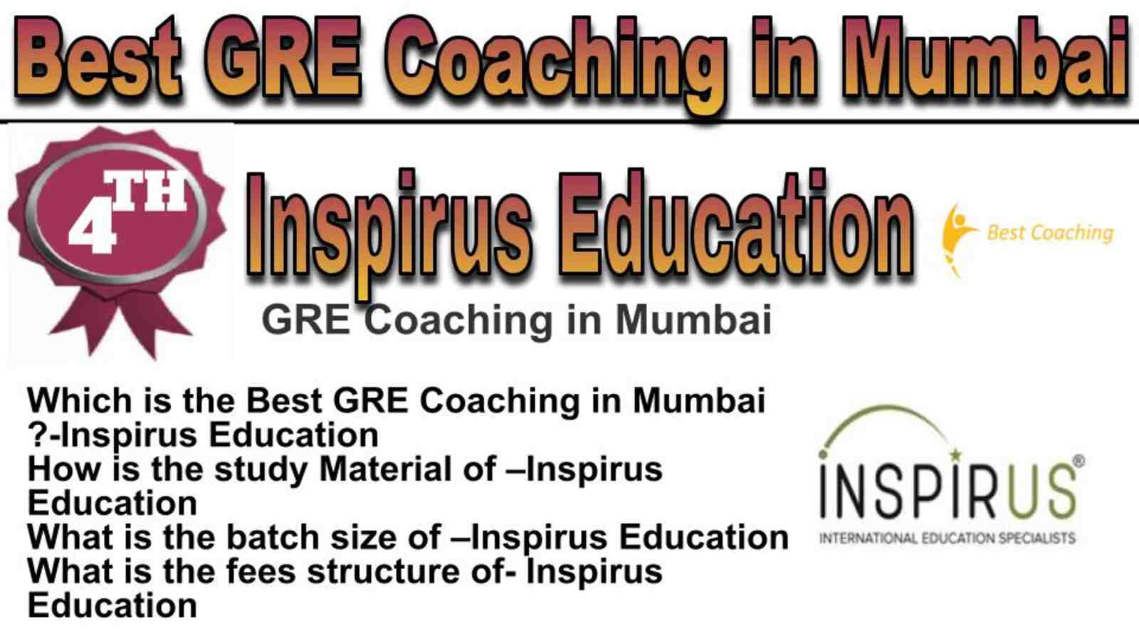 Rank 4 best GRE coaching in Mumbai
