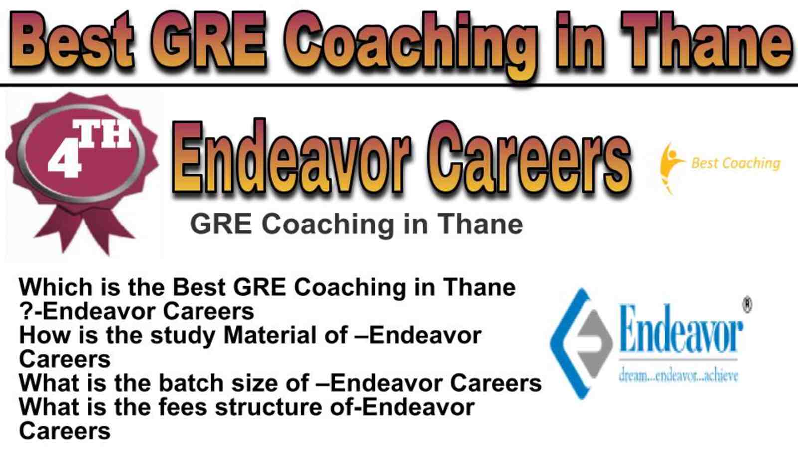 Rank 4 best GRE coaching in Thane