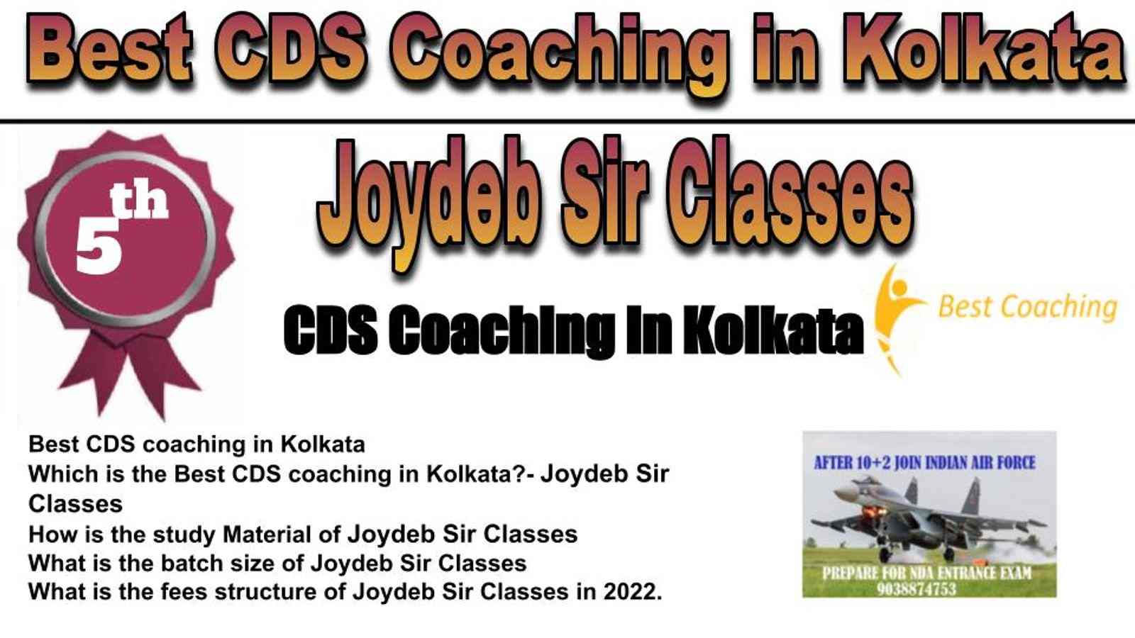 Rank 5 Best CDS Coaching in Kolkata