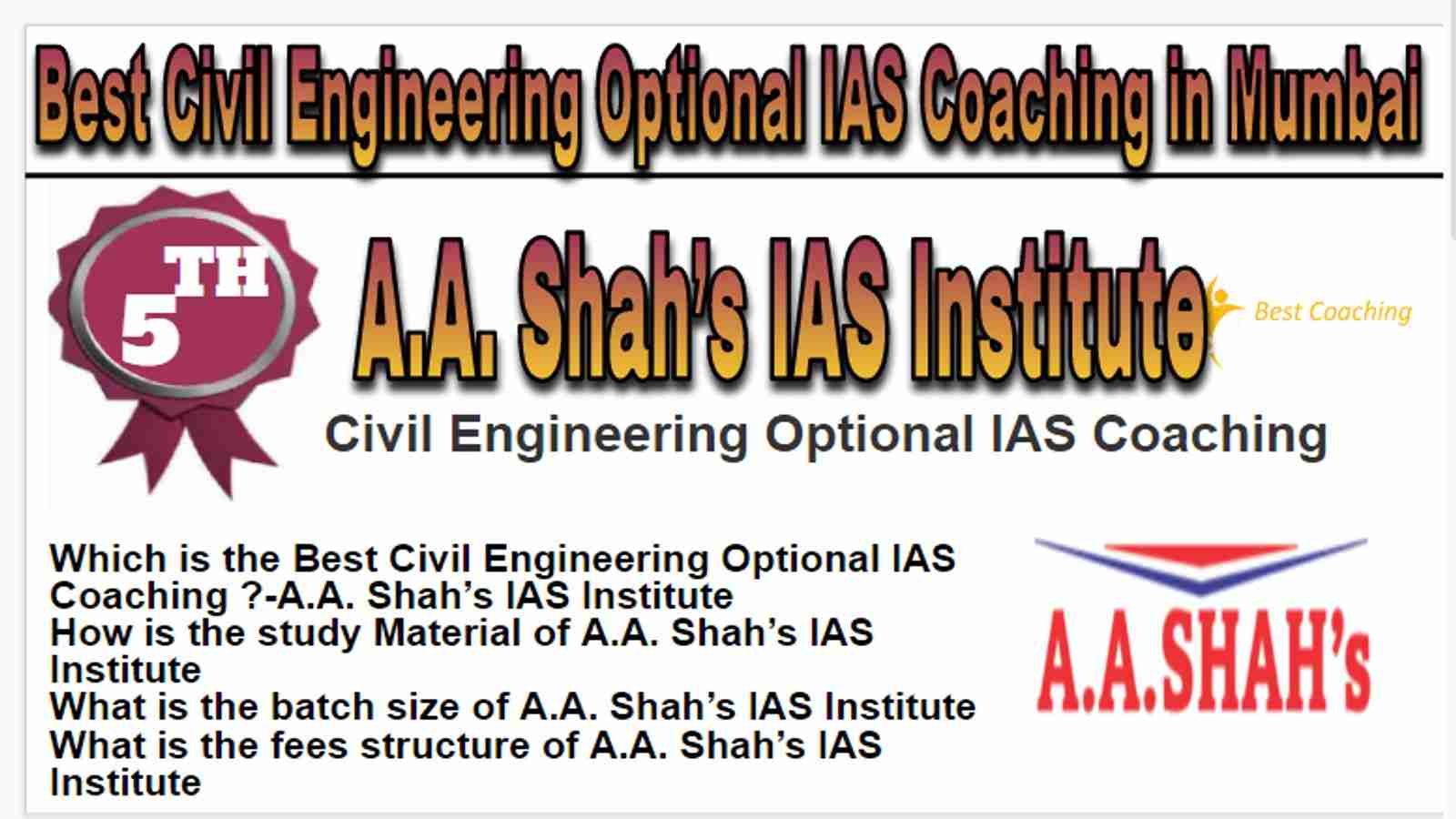 Rank 5 Best Civil Engineering Optional IAS Coaching in Mumbai