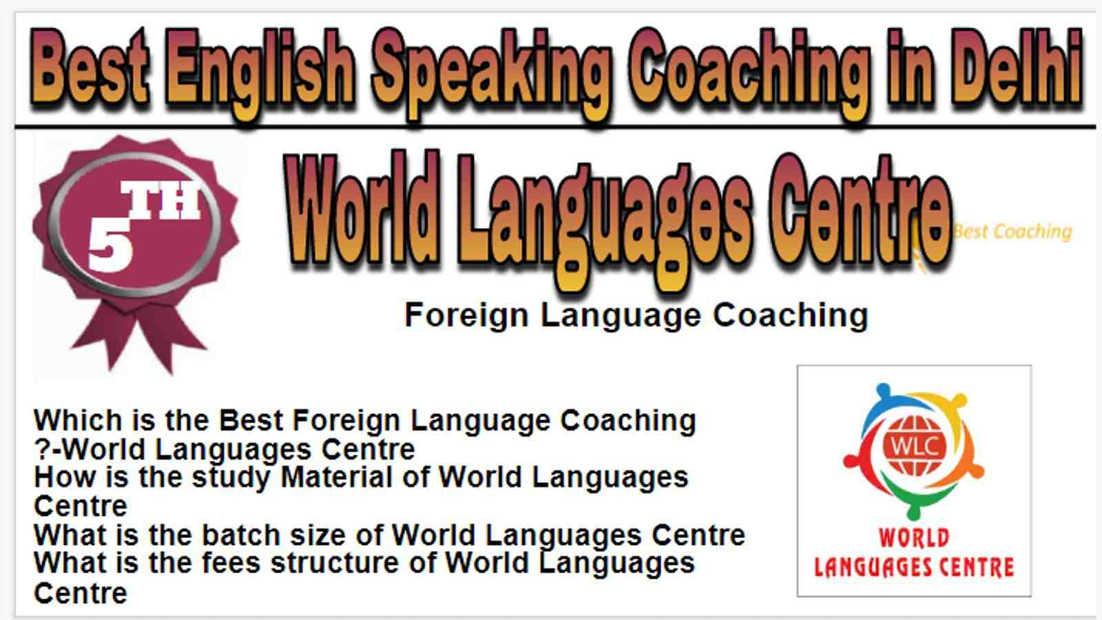 Rank 5 Best Foreign Language Coaching in Delhi