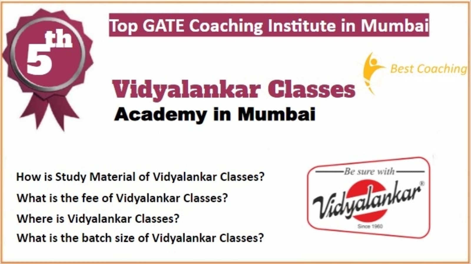 Rank 5 Best GATE Coaching in Mumbai