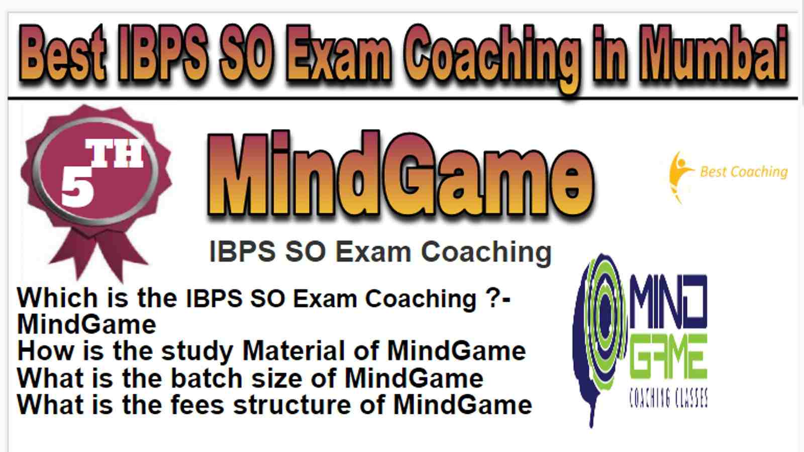 Rank 5 Best IBPS SO Exam Coaching in Mumbai