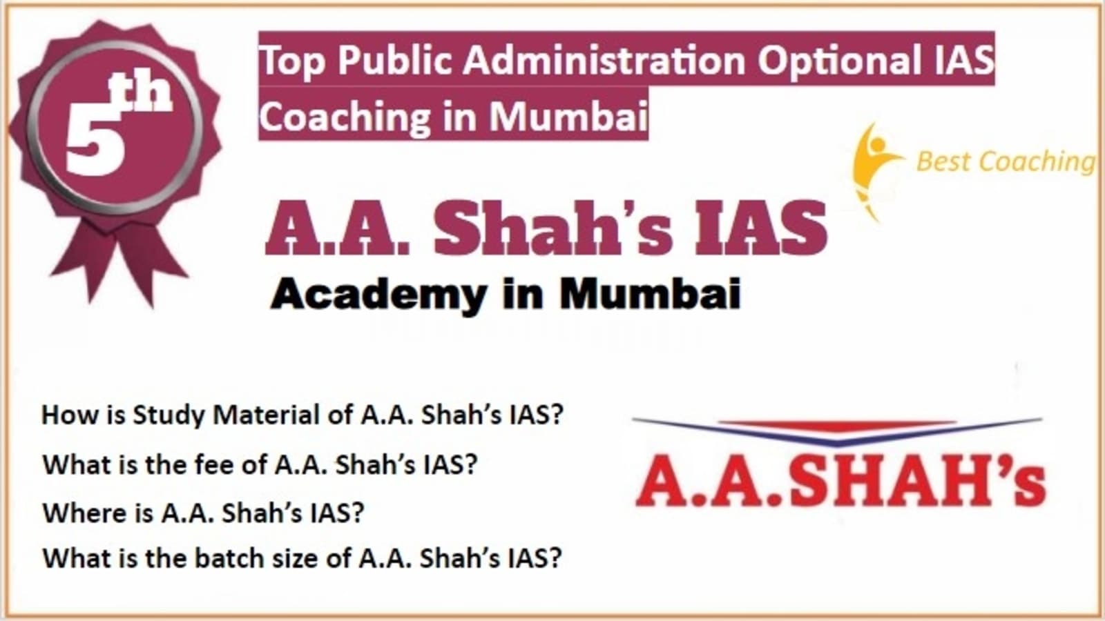 Rank 5 Best Public Administration Optional IAS Coaching in Mumbai