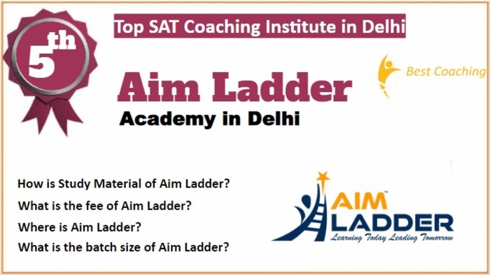 Rank 5 Best SAT Coaching in Delhi