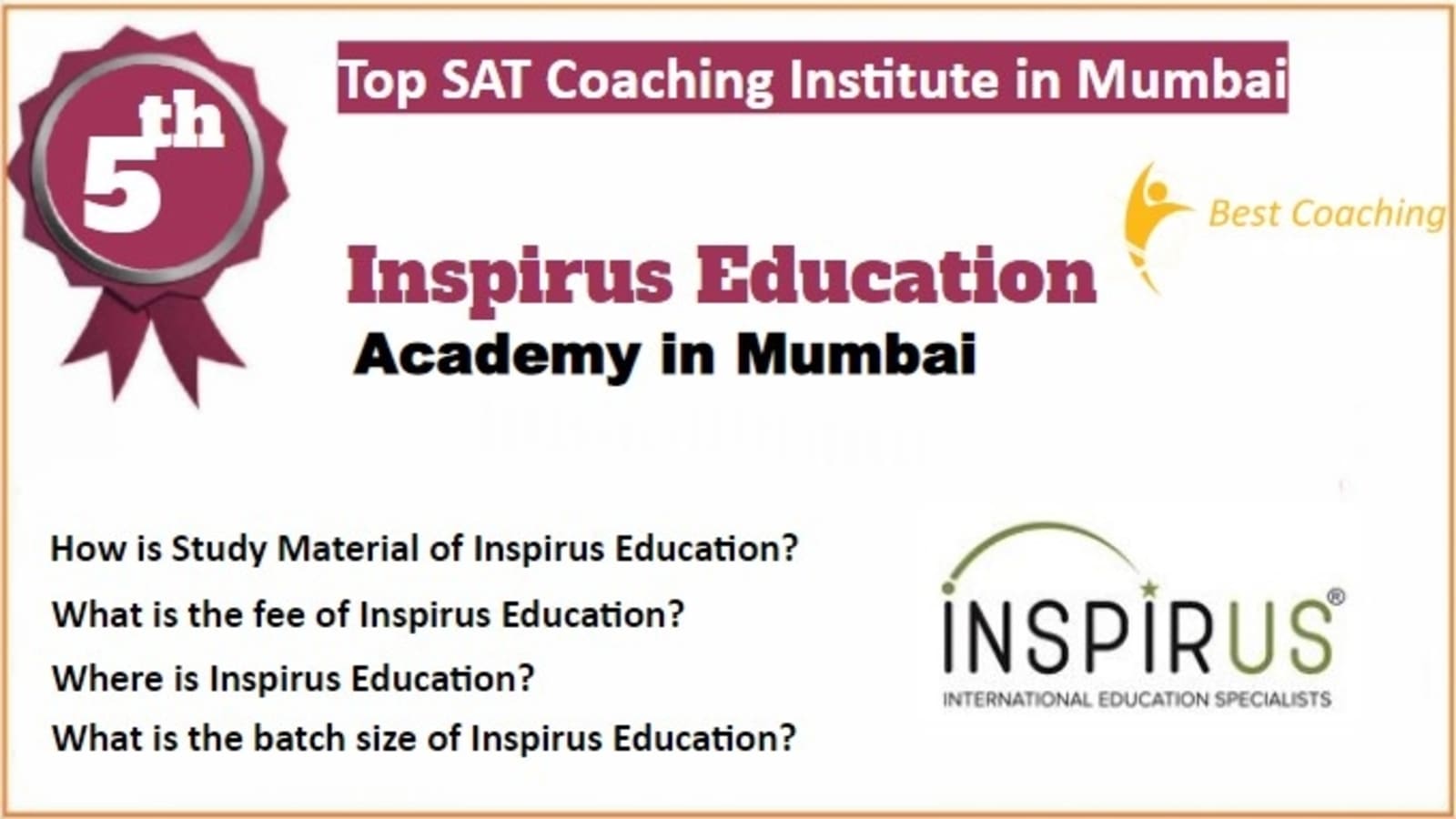 Rank 5 Best SAT Coaching in Mumbai