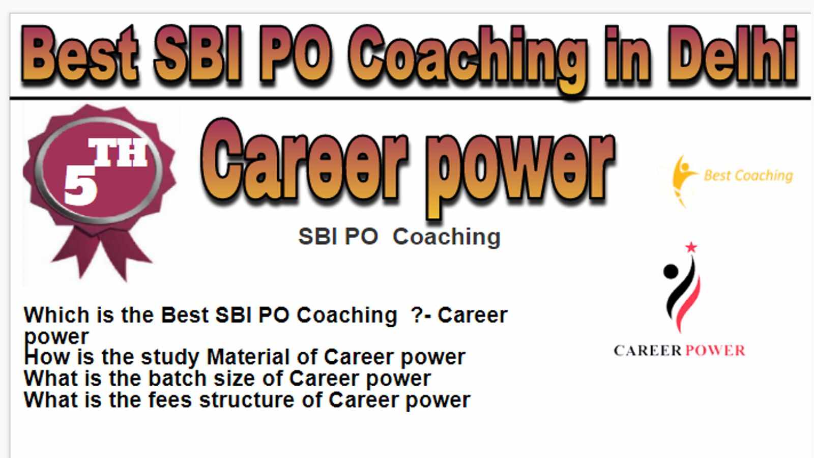 Rank 4 Best 10 SBI PO Coaching in Delhi