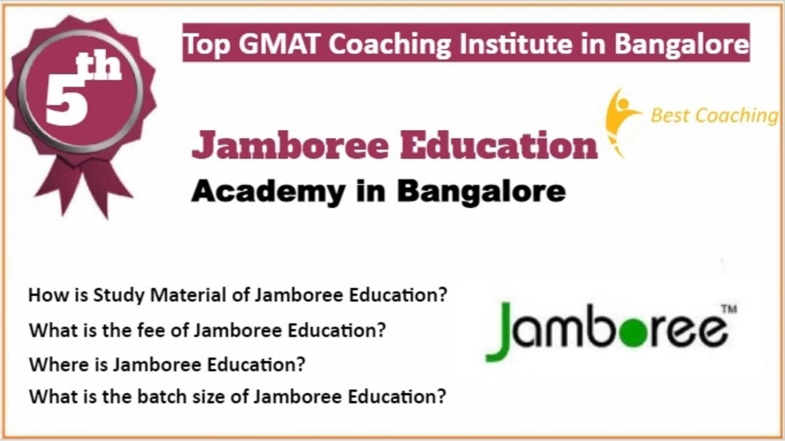 Rank 5 Top GMAT Coaching in Bangalore