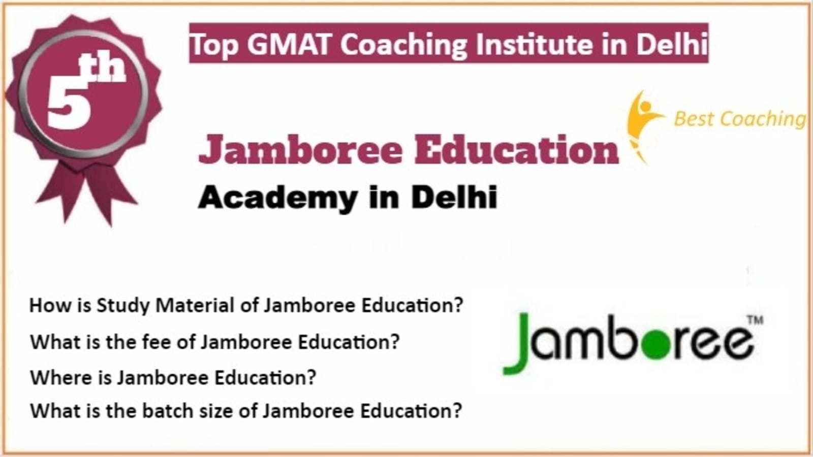 Rank 5 Top GMAT Coaching in Delhi