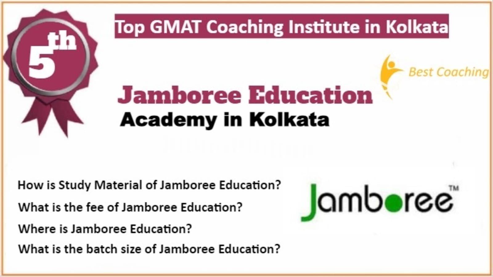Rank 5 Top GMAT Coaching in Kolkata