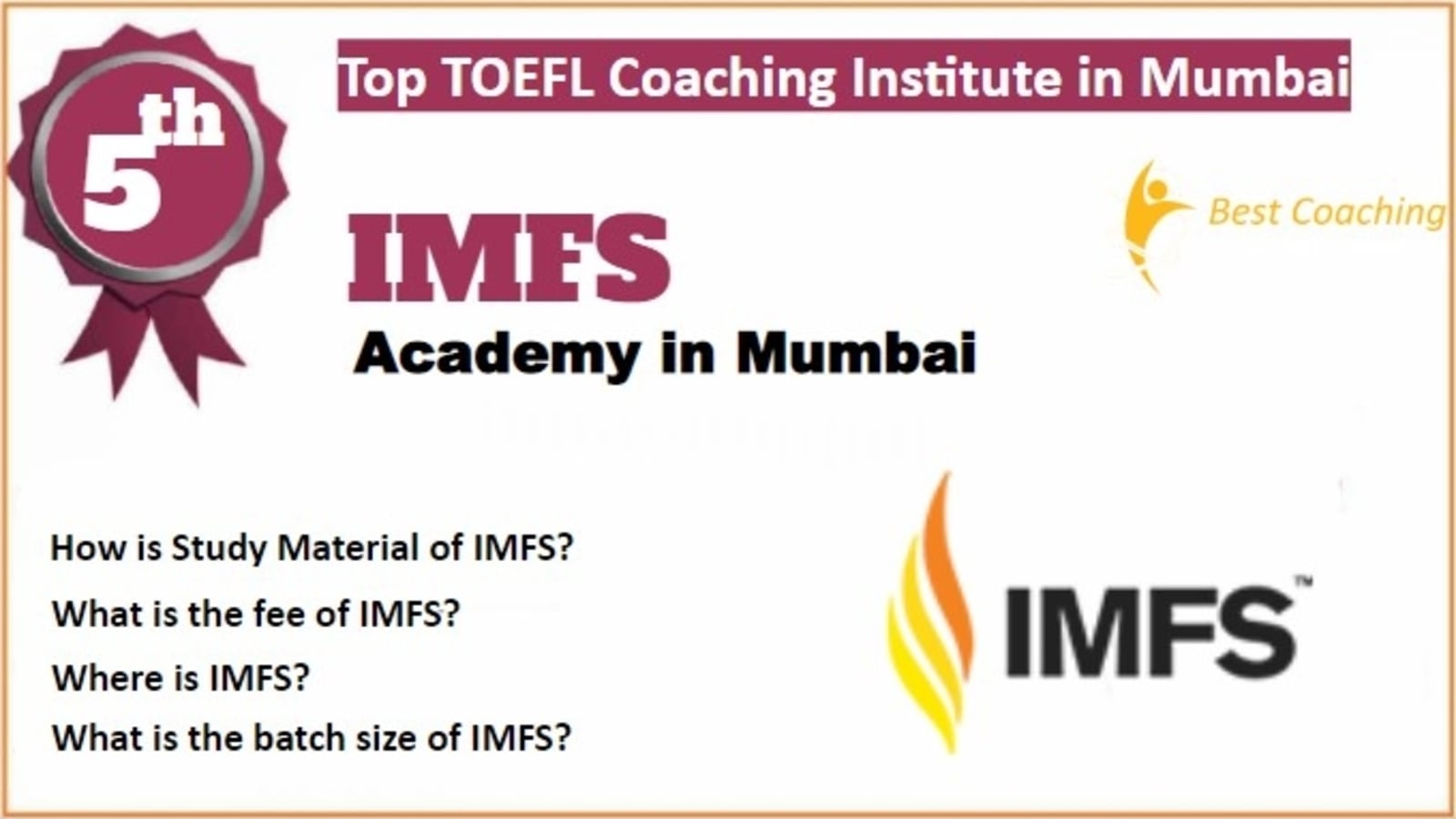 Rank 5 Top TOEFL Coaching in Mumbai