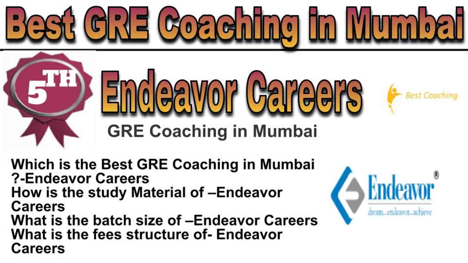 Rank 5 best GRE coaching in Mumbai