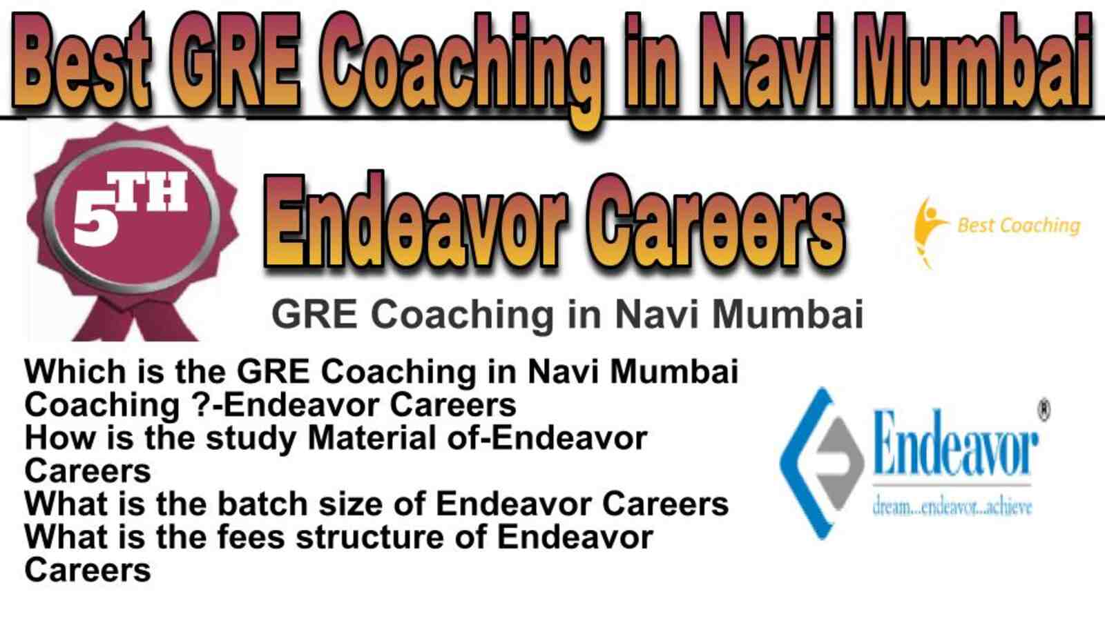 Rank 5 best GRE coaching in Navi Mumbai