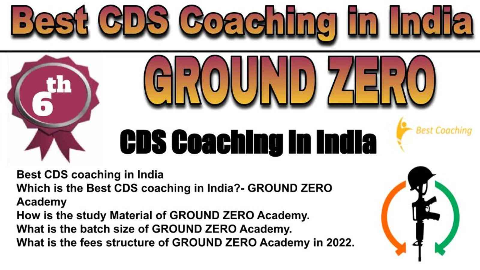 Rank 6 Best CDS Coaching in India