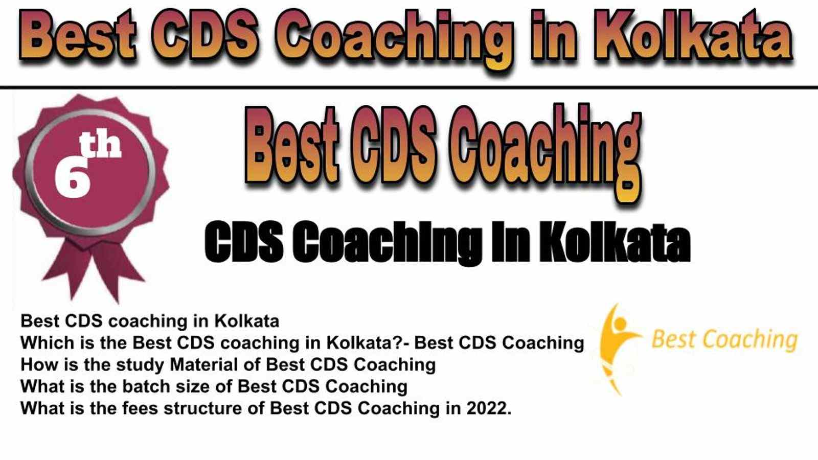 Rank 6 Best CDS Coaching in Kolkata