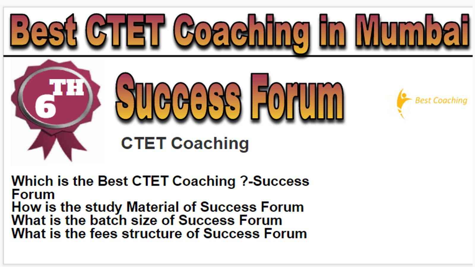 Rank 6 Best CTET Coaching in Mumbai