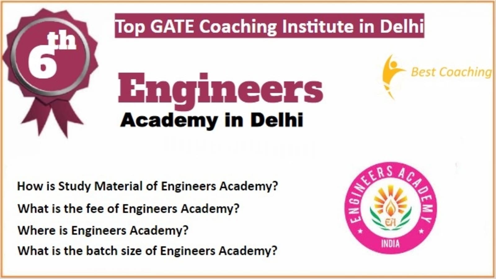 Rank 6 Best GATE Coaching in Delhi