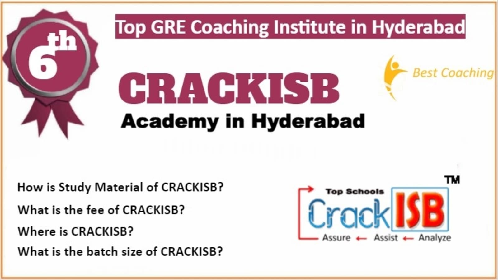 Rank 6 Best GRE Coaching in Hyderabad