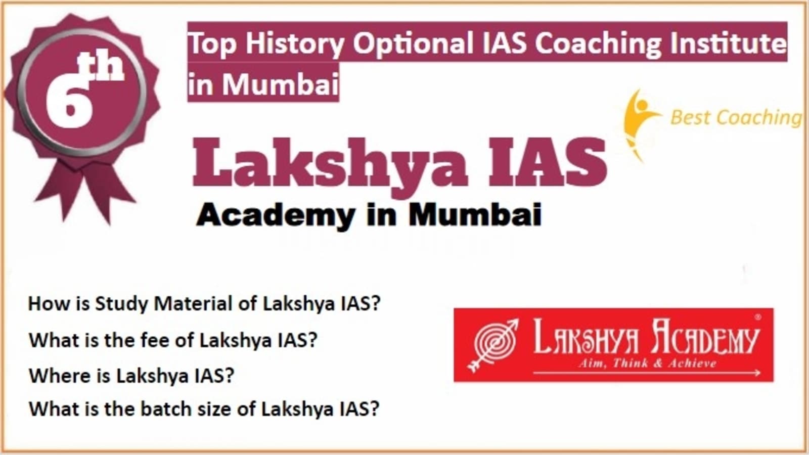 Rank 6 Best History Optional IAS Coaching in Mumbai