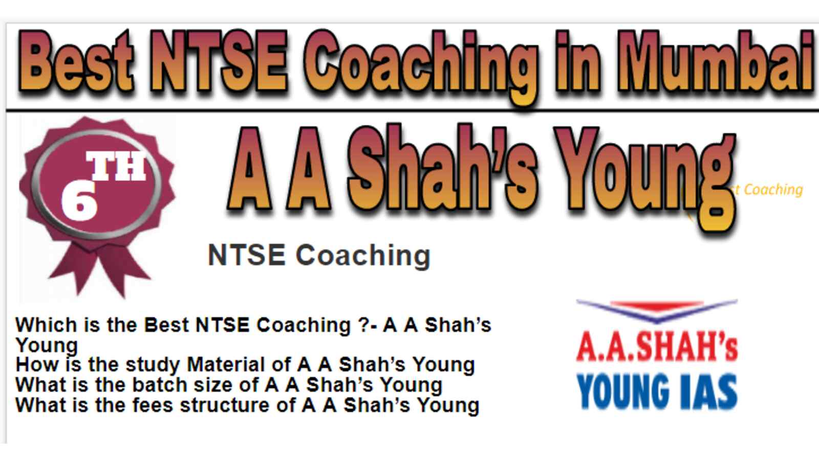 Rank 6 Best NTSE Coaching in Mumbai