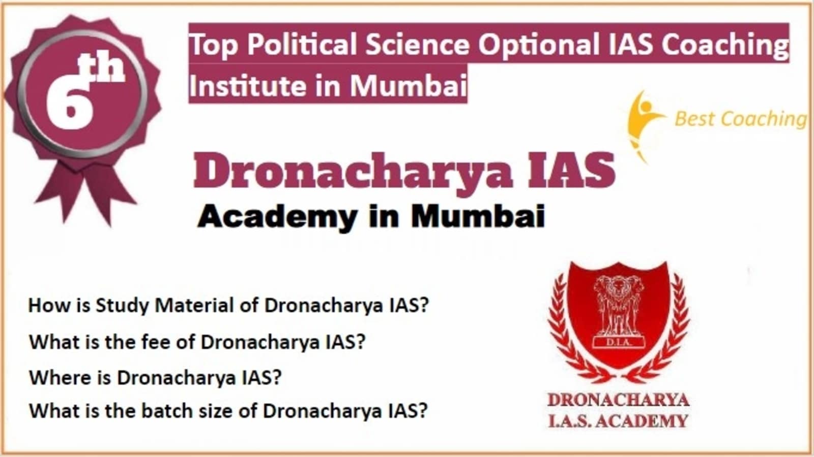 Rank 6 Best Political Science & International Relations Optional IAS Coaching in Mumbai