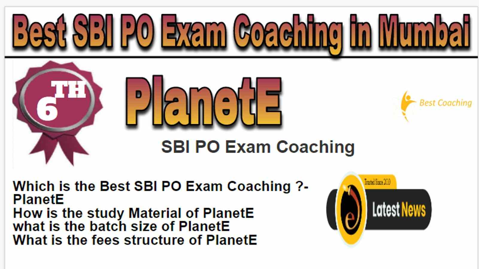 Rank 6 Best SBI PO Exam Coaching in Mumbai