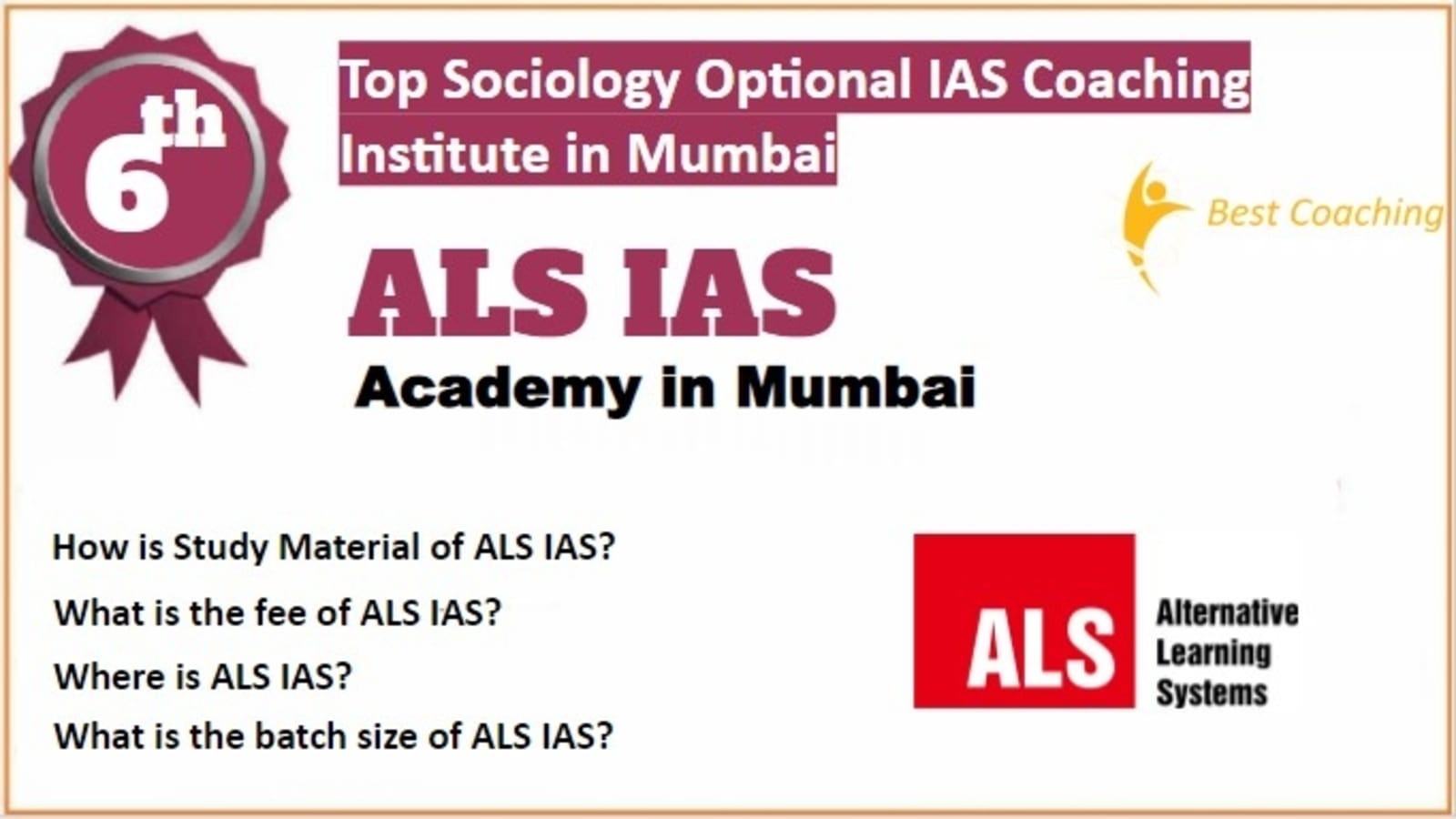 Rank 6 Best Sociology Optional IAS Coaching in Mumbai