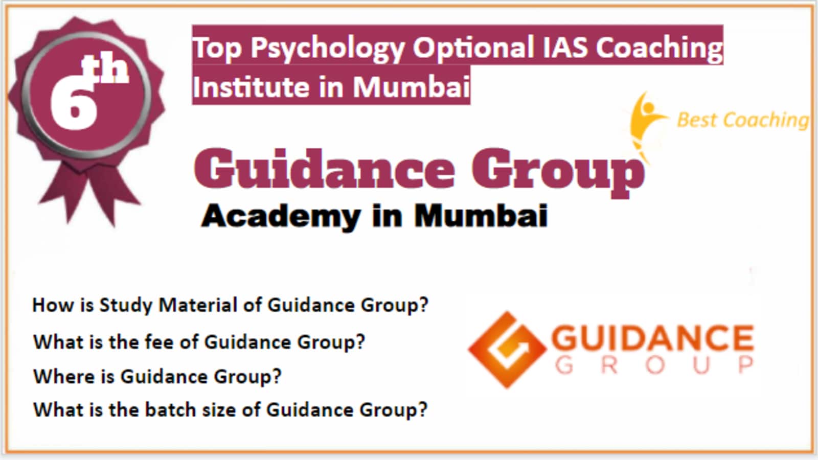 Rank 6 Top Psychology optional IAS Coaching in Mumbai