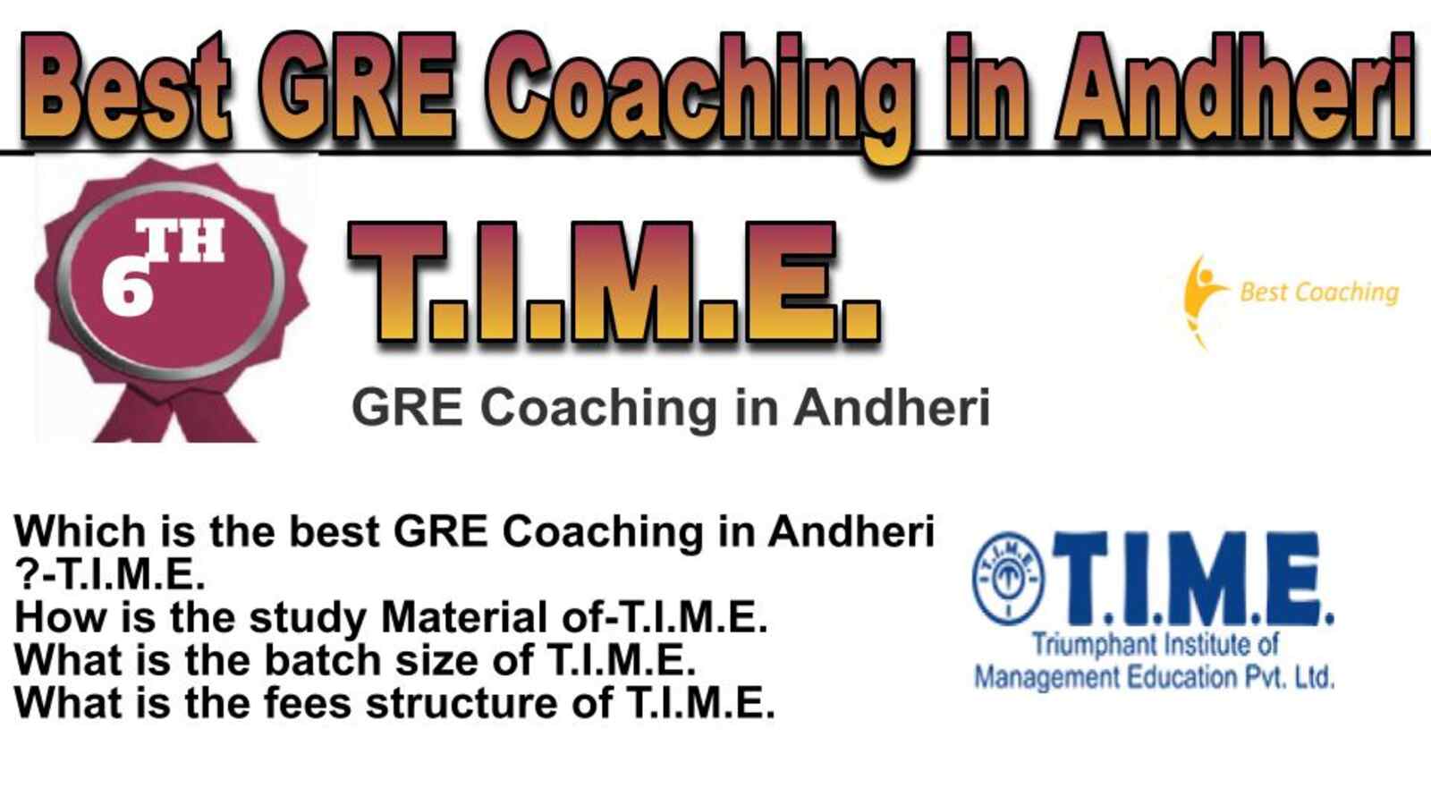 Rank 6 best GRE coaching in Andheri