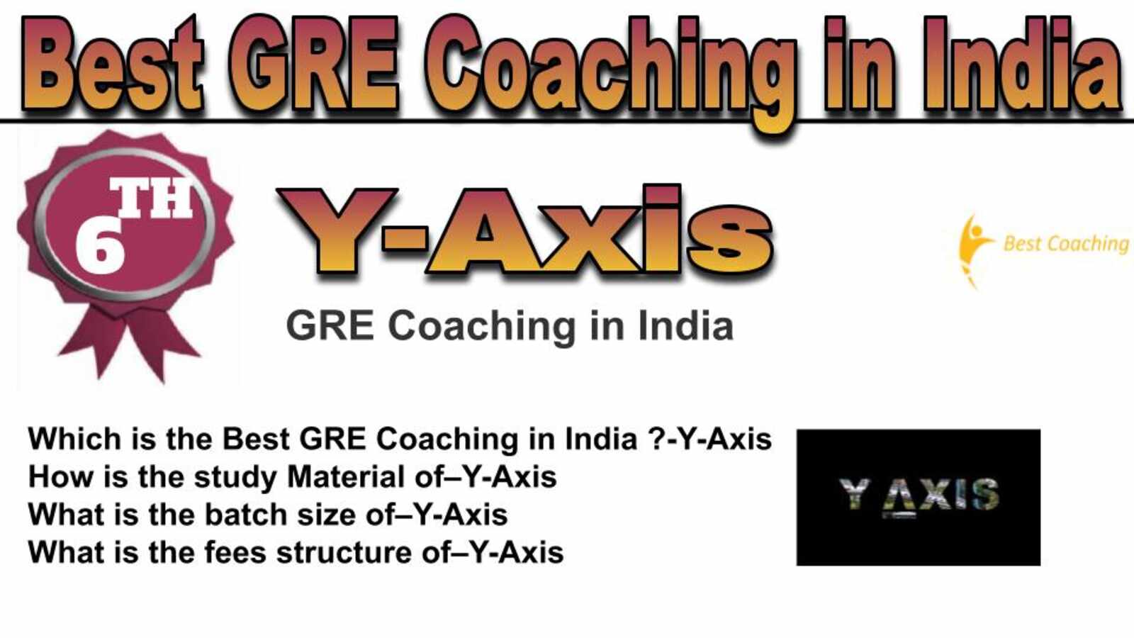 Rank 6 best GRE coaching in India
