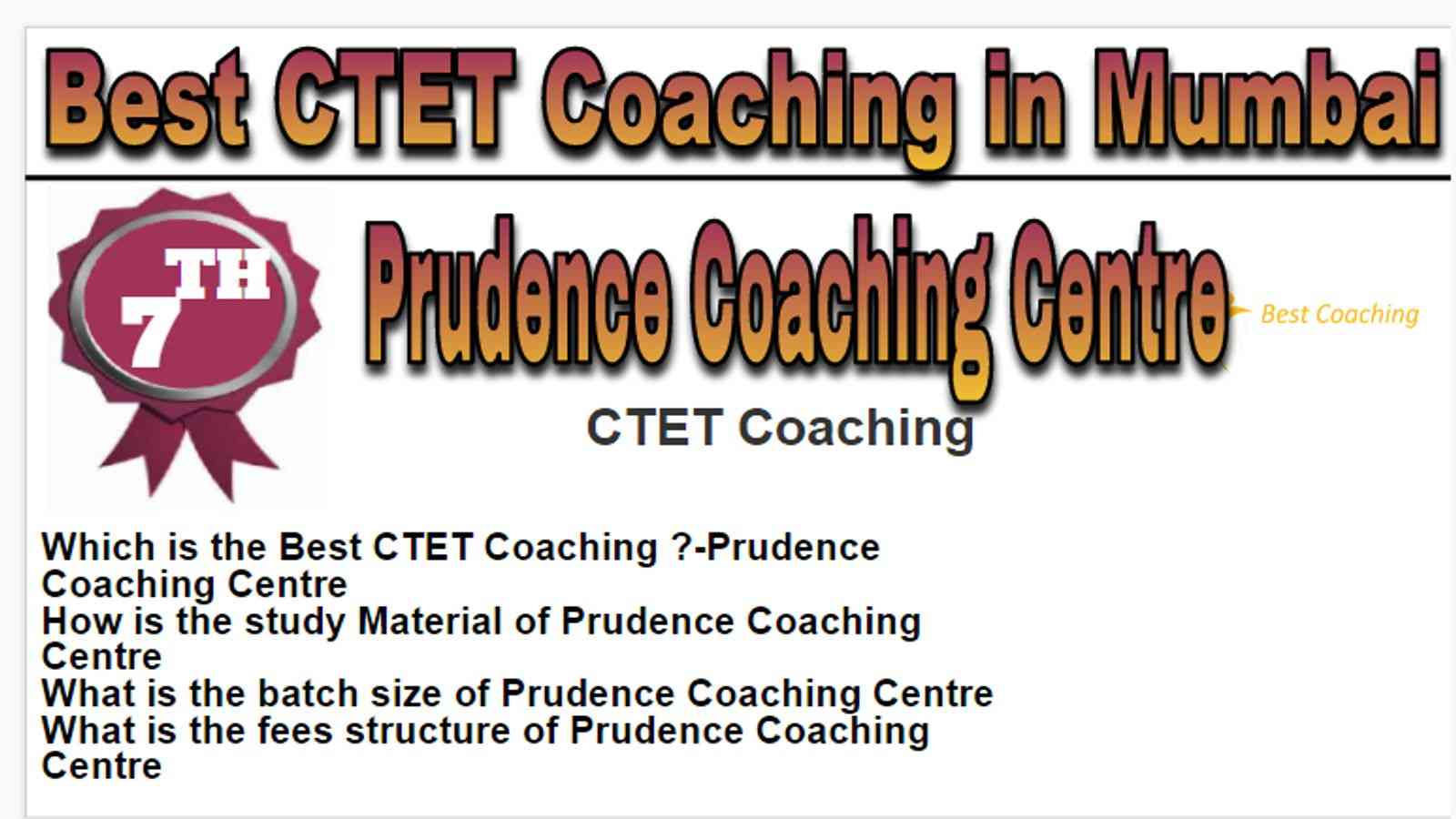 Rank 7 Best CTET Coaching in Mumbai