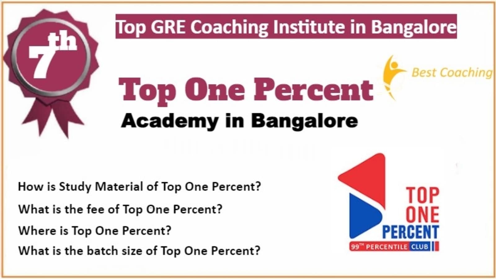 Rank 7 Best GRE Coaching in Bangalore
