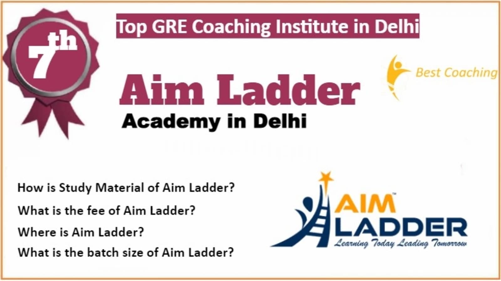 Rank 7 Best GRE Coaching in Delhi