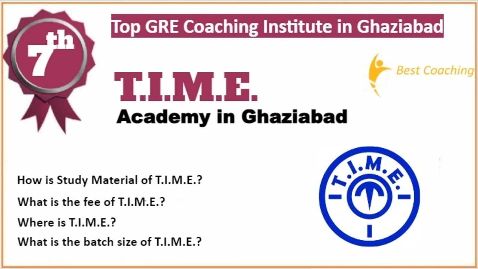 Rank 7 Best GRE Coaching in Ghaziabad