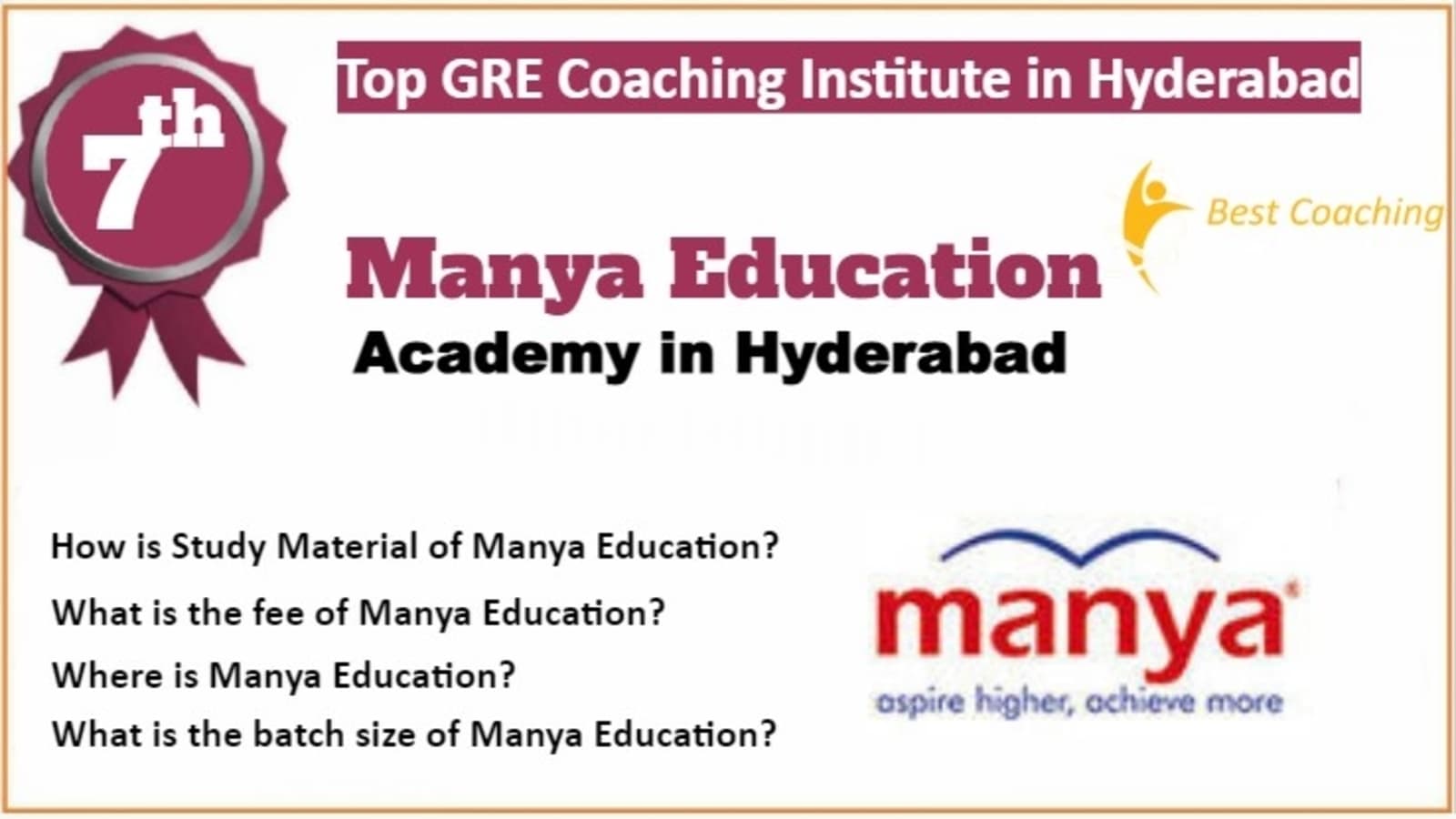 Rank 7 Best GRE Coaching in Hyderabad