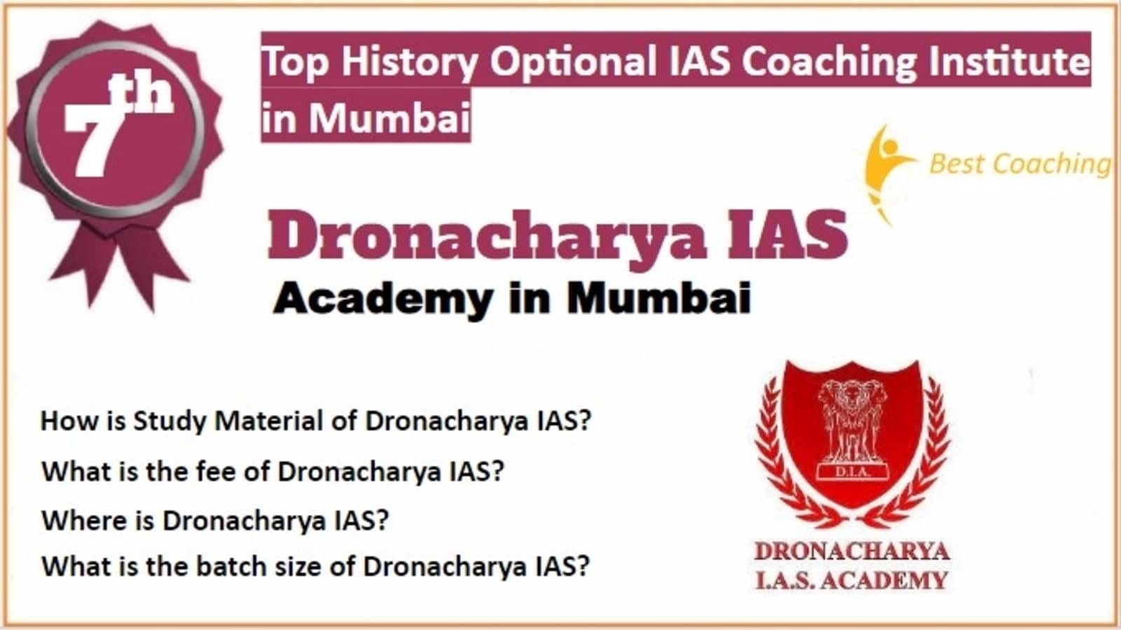 Rank 7 Best History Optional IAS Coaching in Mumbai