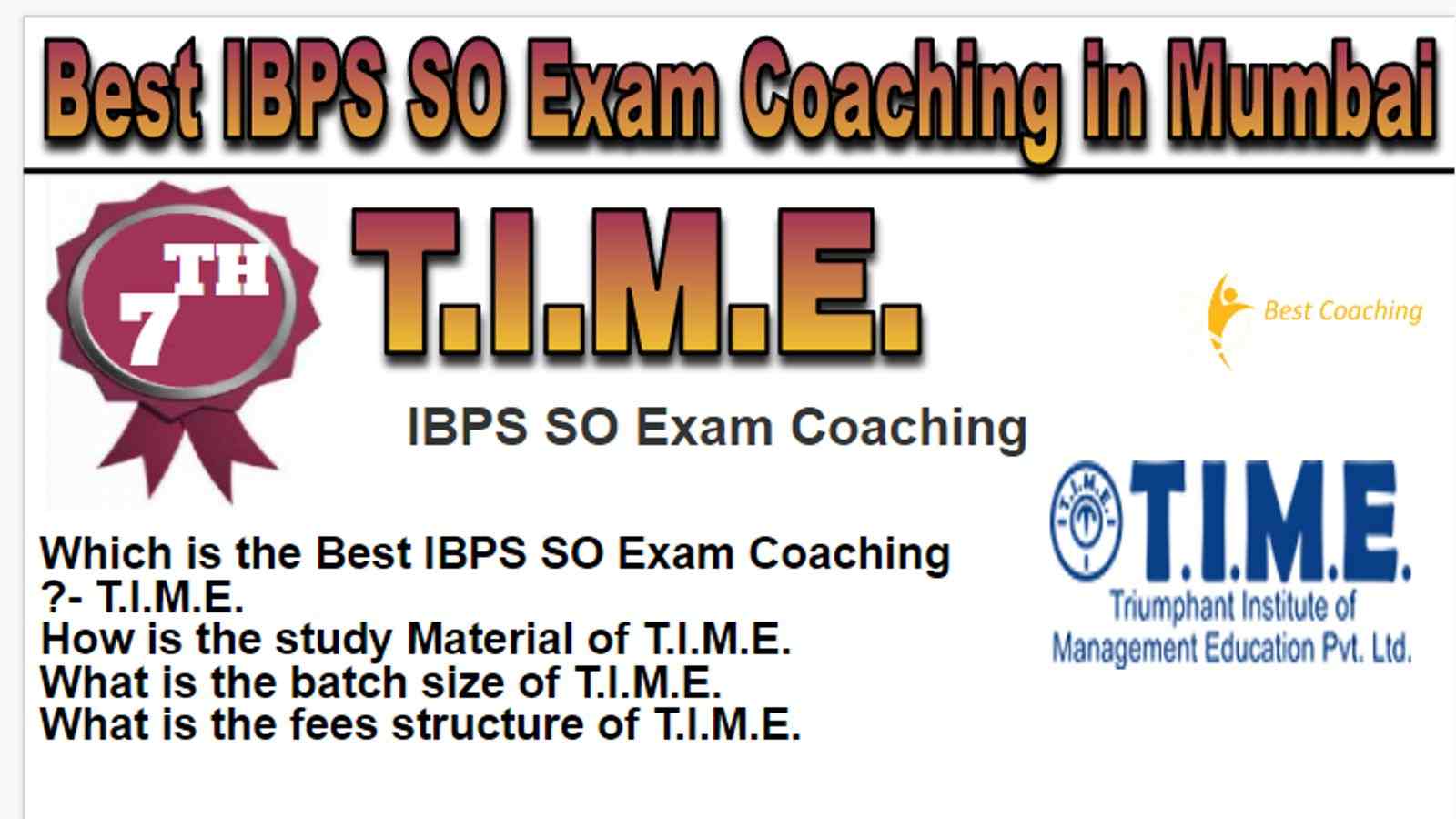 Rank 7 Best IBPS SO Exam Coaching in Mumbai
