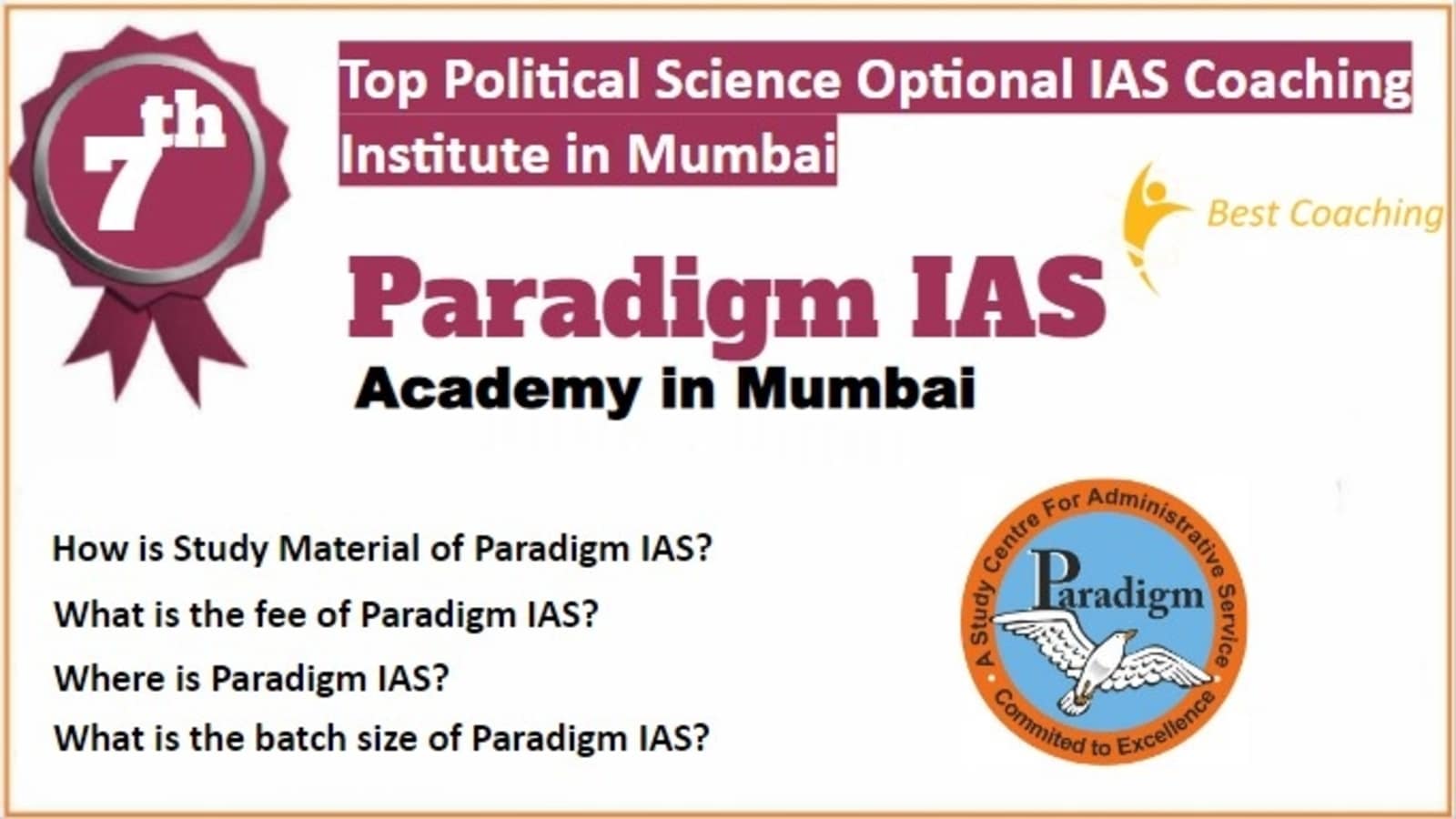 Rank 7 Best Political Science & International Relations Optional IAS Coaching in Mumbai