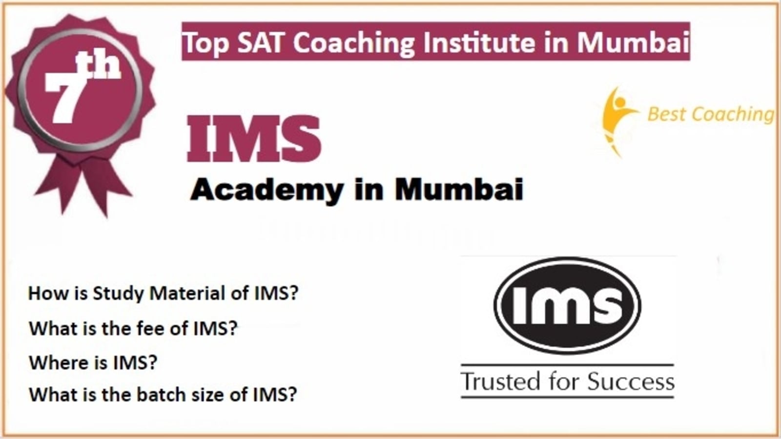 Rank 7 Best SAT Coaching in Mumbai