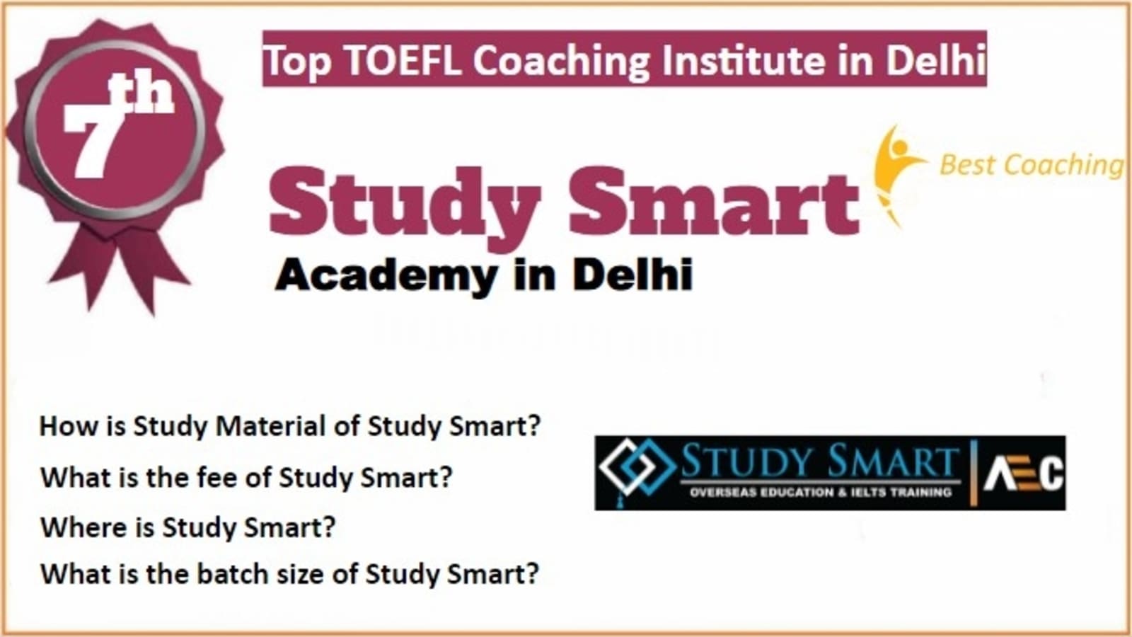 Rank 7 Best TOEFL Coaching in Delhi