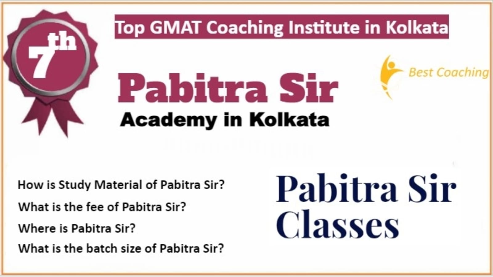 Rank 7 Top GMAT Coaching in Kolkata