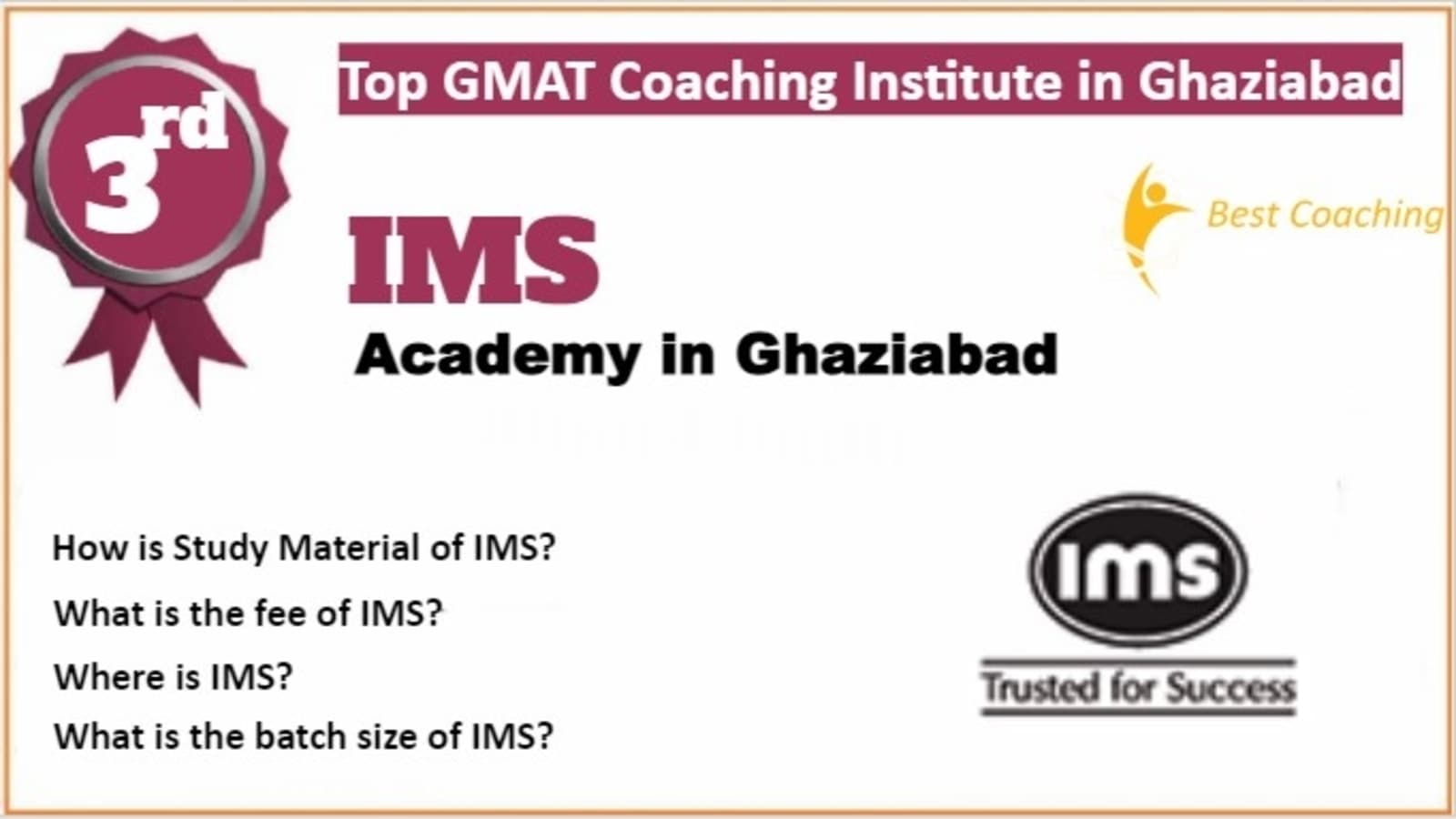 Rank 3 Best GMAT Coaching in Ghaziabad
