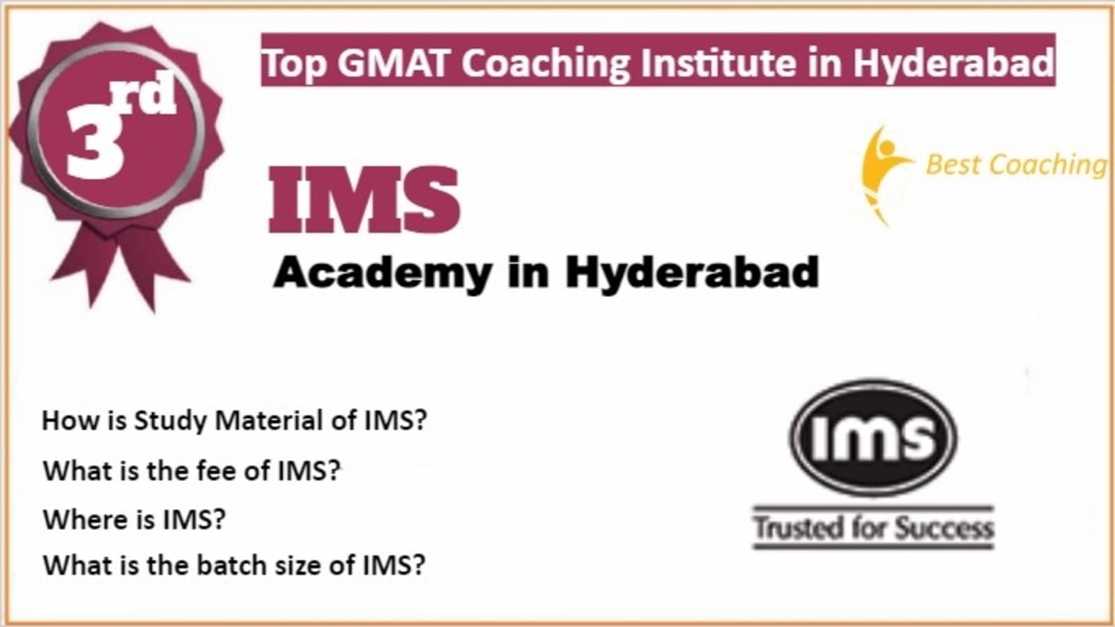 Rank 3 Top GMAT Coaching in Hyderabad