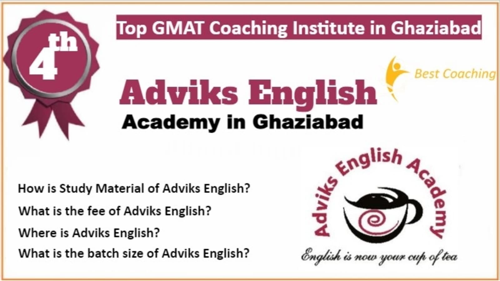 Rank 4 Best GMAT Coaching in Ghaziabad