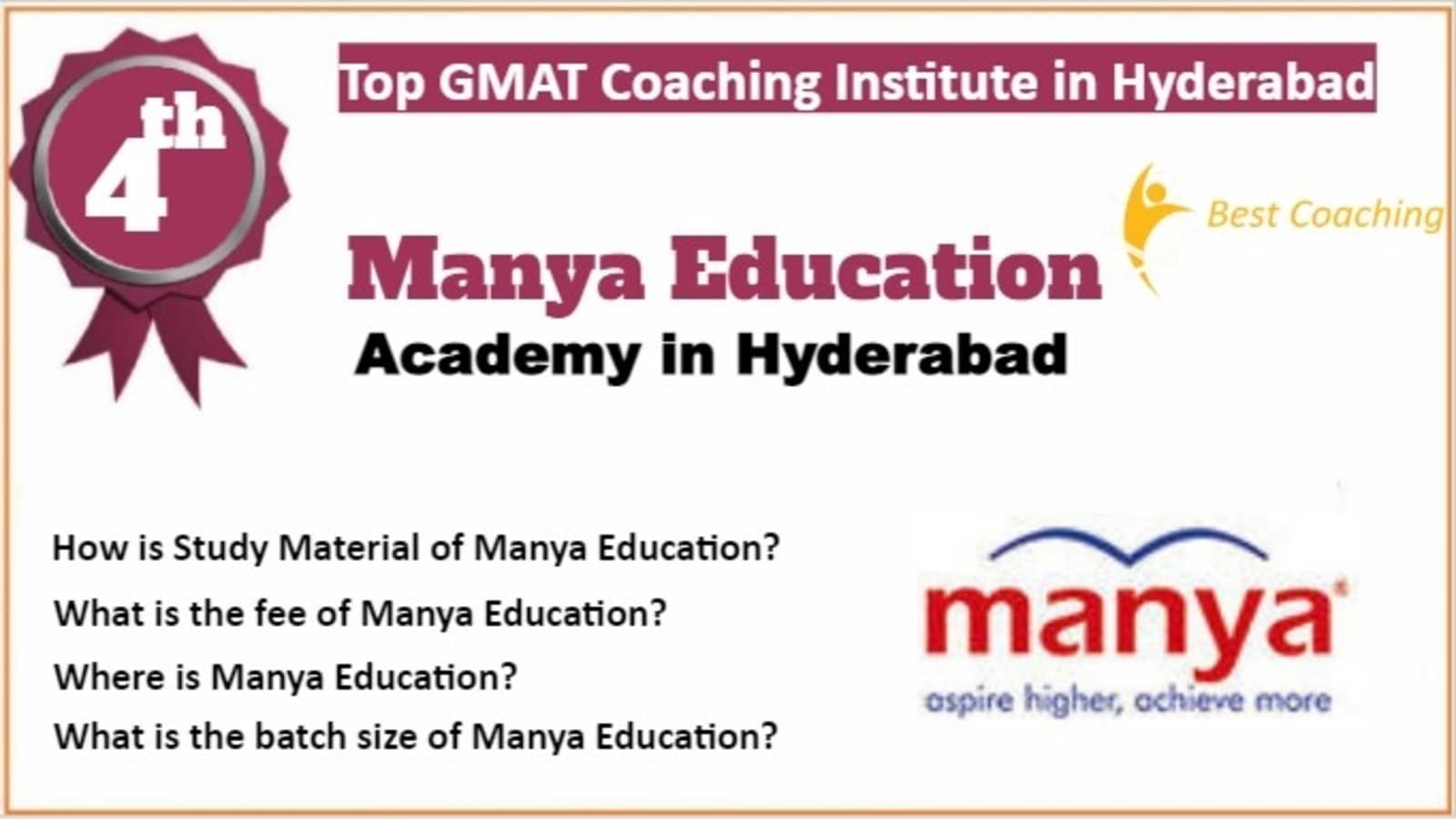 Rank 4 Top GMAT Coaching in Hyderabad