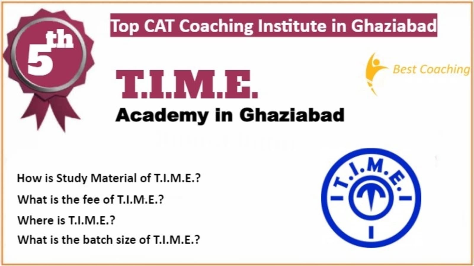 Rank 5 Best CAT Coaching in Ghaziabad