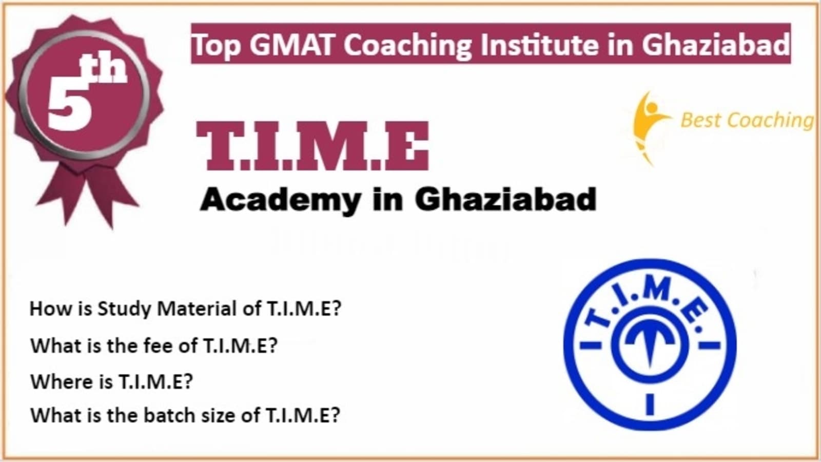 Rank 5 Best GMAT Coaching in Ghaziabad