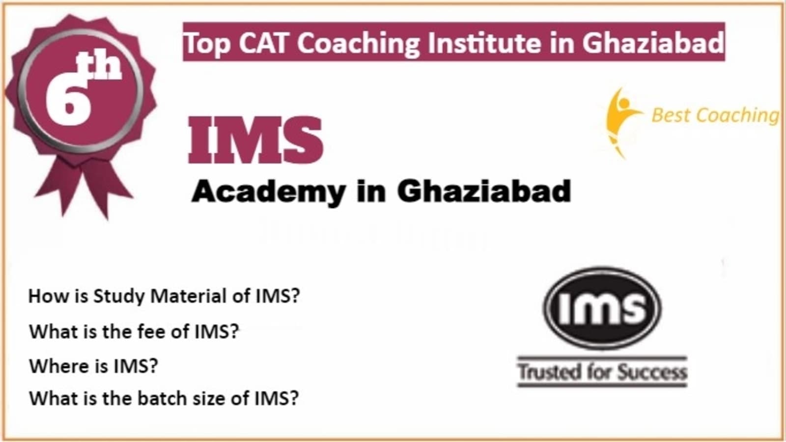Rank 6 Best CAT Coaching in Ghaziabad